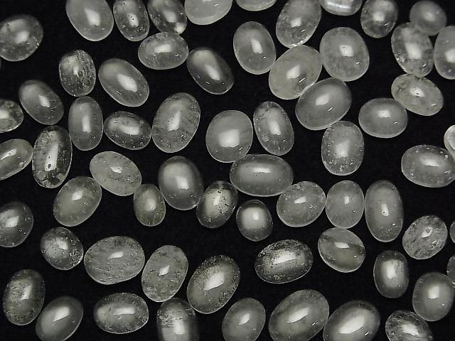 Libysches Wüstenglas Ovaler Cabochon Größenmix 4 Stück