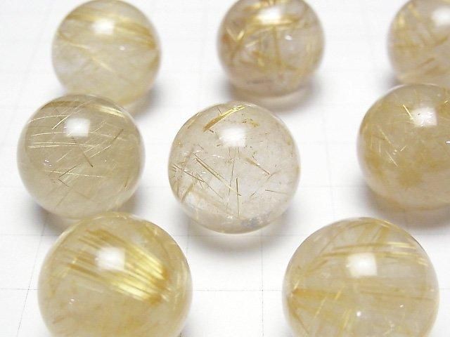 Rutilquarz AAA- Kugel, Rund 18mm 1Stück
