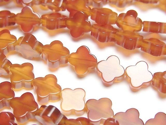 Carnelian AAA- Flower motif 8x8mm half or 1strand beads (aprx.15inch/37cm)