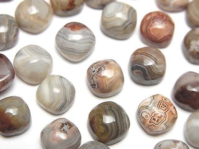 Laguna Lace Agate Square Cabochon 8x8mm 3pcs