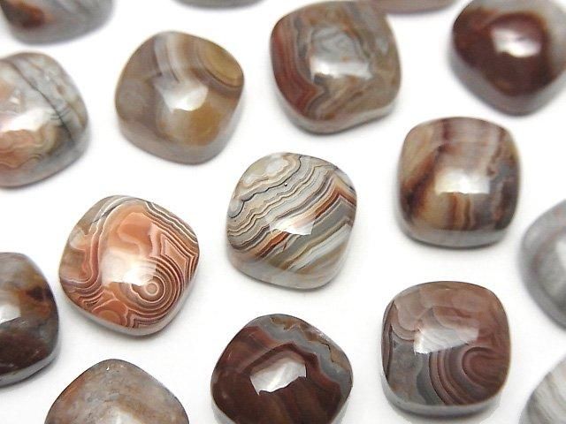 Laguna Lace Agate Square Cabochon 10x10mm 2pcs