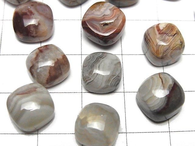 Laguna Lace Agate Square Cabochon 10x10mm 2pcs
