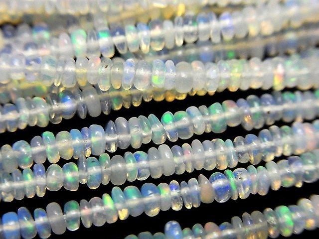 Ethiopian Opal AA++ Rondelle half or 1strand beads (aprx.15inch/38cm)