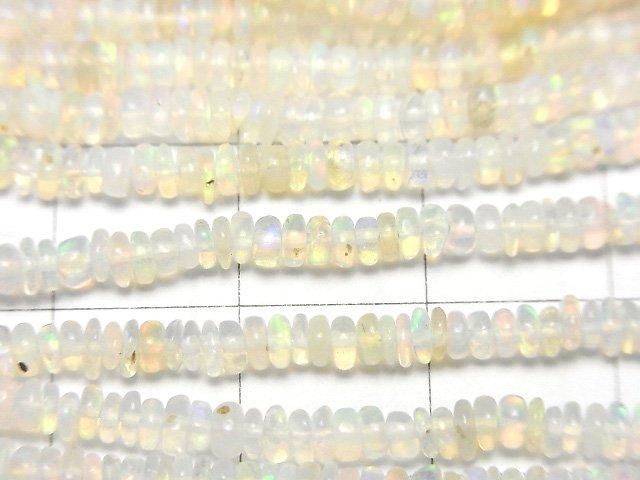 Ethiopian Opal AA++ Rondelle half or 1strand beads (aprx.15inch/38cm)