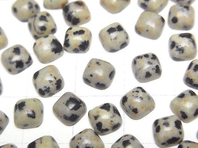 Dalmatian Jasper Square Cabochon 6x6mm 5pcs