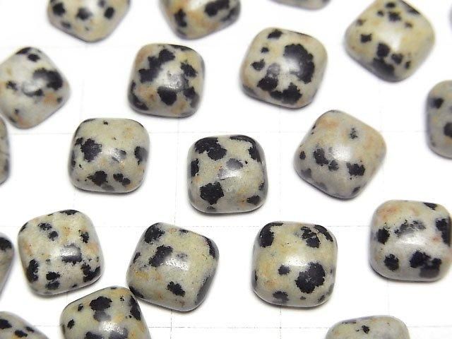 Dalmatian Jasper Square Cabochon 8x8mm 5pcs