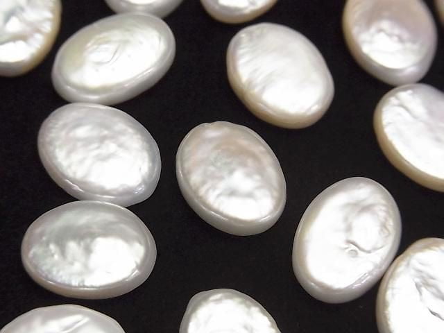 Fresh Water Pearl AA++ Loose stone Oval 14x10mm White 3pcs