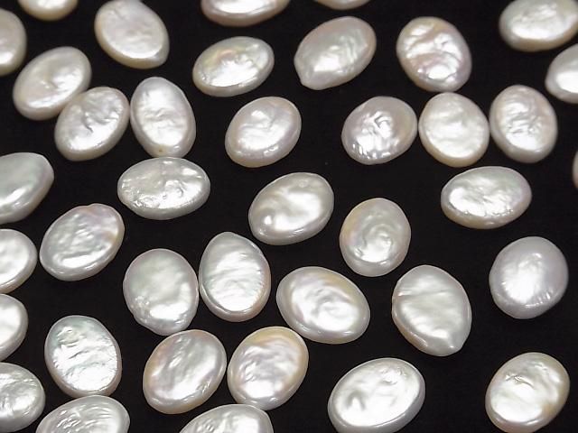 Süßwasserperle AA++ lose Steine oval 14x10mm Weiß 3 Stück