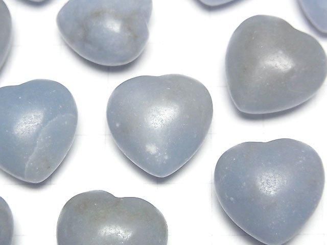 Angelite AA++ Undrilled Heart 20x20mm 3pcs