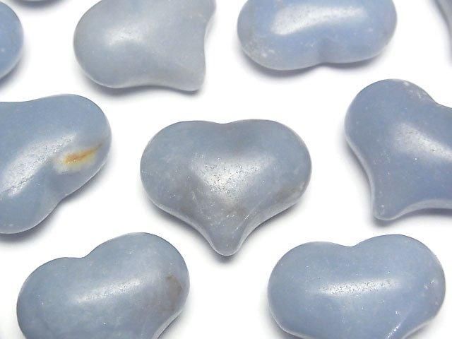 Angelite AA++ Undrilled Heart 20x25mm 2pcs