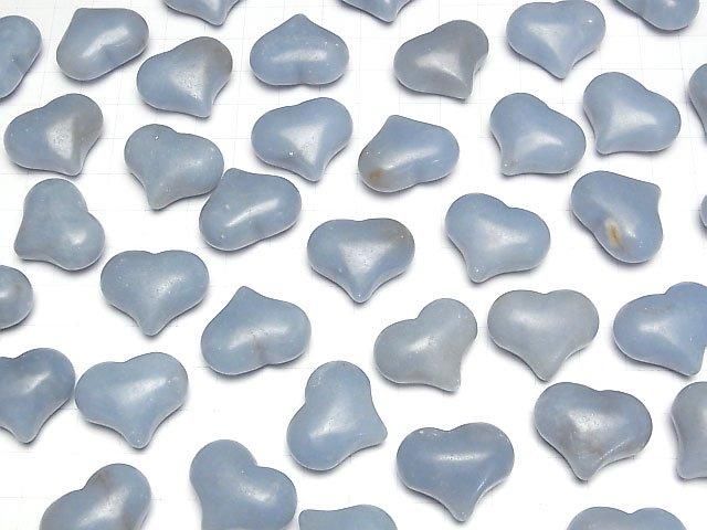 Angelit AA++ unbohrtes Herz 20x25mm 2 Stück
