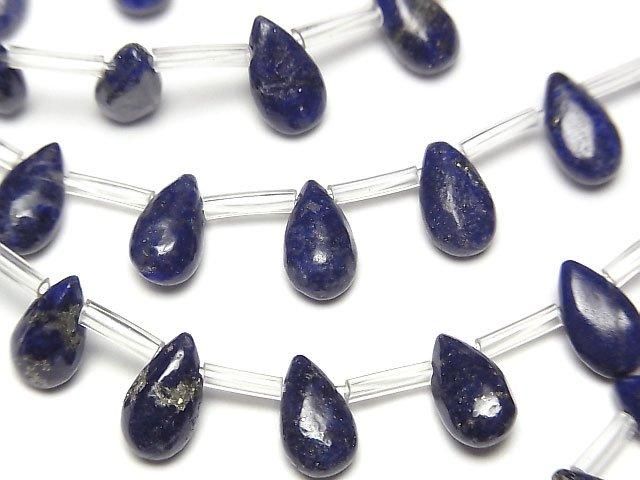 Lapislazuli AA++ Pear shape (Smooth) 9x5mm half or 1strand beads (aprx.15inch/36cm)