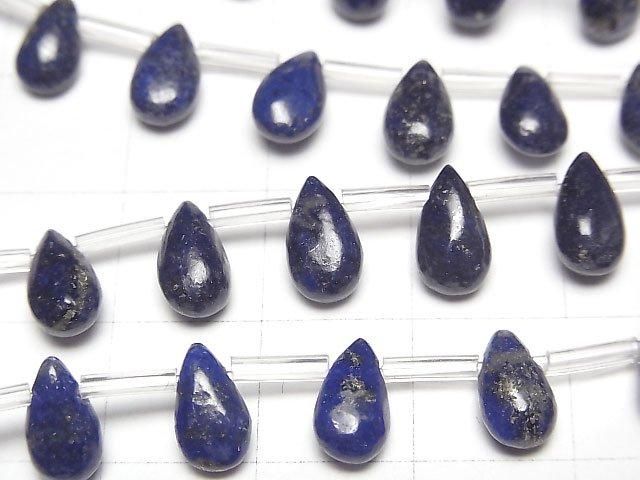 Lapislazuli AA++ Pear shape (Smooth) 9x5mm half or 1strand beads (aprx.15inch/36cm)