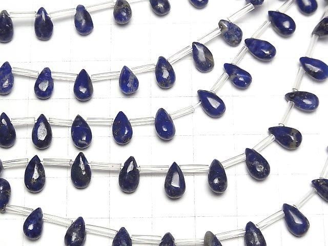 Lapislazuli AA++ Tropfenform (Glatt) 9x5mm halb oder 1strang Perlen (ca. 15 Zoll/36 cm)