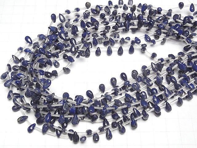 Lapislazuli AA++ Tropfenform (Glatt) 9x5mm halb oder 1strang Perlen (ca. 15 Zoll/36 cm)
