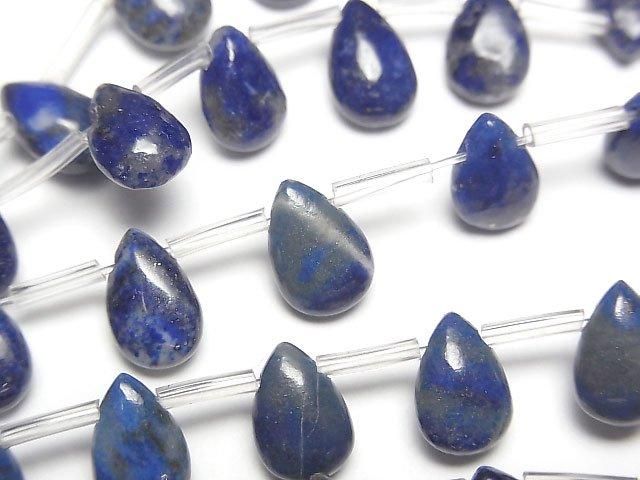 Lapislazuli AA+ Pear shape (Smooth) 9x6mm half or 1strand beads (aprx.15inch/36cm)