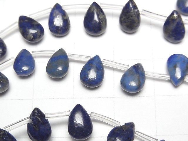 Lapislazuli AA+ Pear shape (Smooth) 9x6mm half or 1strand beads (aprx.15inch/36cm)