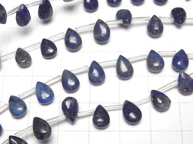 Lapislazuli AA+ Tropfenform (Glatt) 9x6mm halb oder 1strang Perlen (ca. 15 Zoll/36 cm)