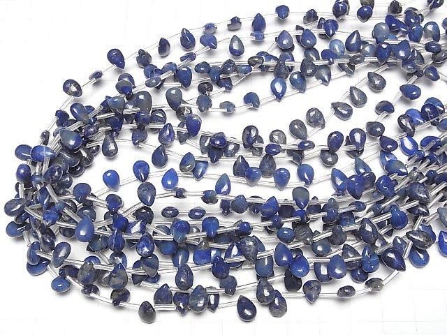 Lapislazuli AA+ Tropfenform (Glatt) 9x6mm halb oder 1strang Perlen (ca. 15 Zoll/36 cm)