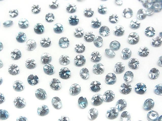 High Quality Natural Blue Zircon AAA Loose Stone Round Faceted 3.5x3.5mm 5pcs