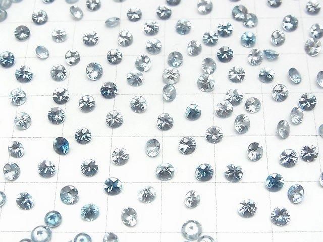 Hochwertiger natürlicher blauer Zirkon AAA Lose Stein Rund Facettiert 3.5x3.5mm 5Stücke