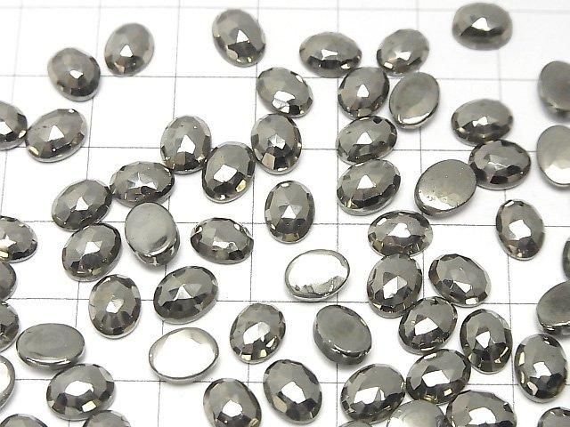 Pyrit Lose Stein Oval Rosenschliff 8x6mm 3Stücke