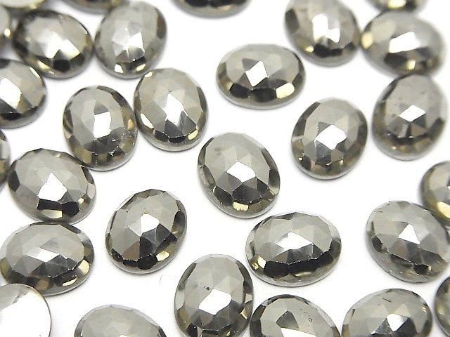 Pyrite Loose stone Oval Rose Cut 10x8mm 1pc