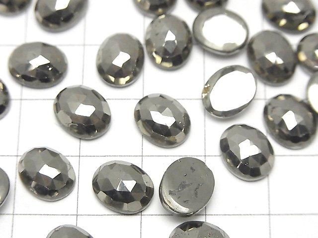Pyrit Lose Stein Oval Rosenschliff 10x8mm 1Stück