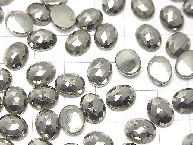Pyrit Lose Stein Oval Rosenschliff 10x8mm 1Stück