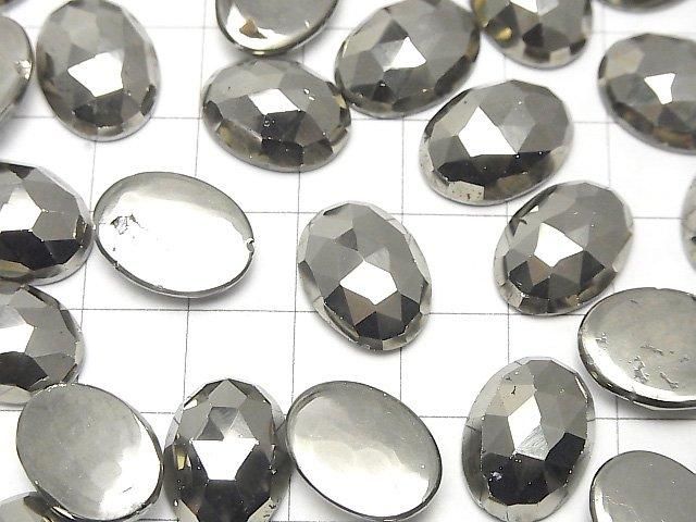 Pyrit Lose Stein Oval Rose Cut 16x12mm 1Stück