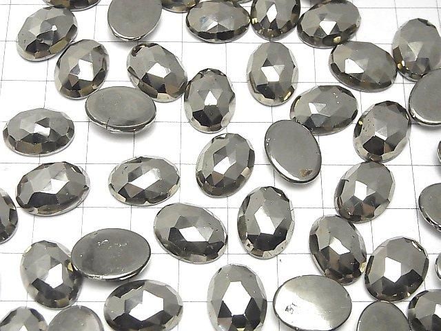 Pyrit Lose Stein Oval Rose Cut 16x12mm 1Stück