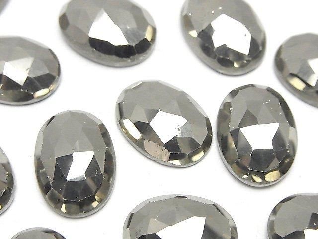 Pyrite Loose stone Oval Rose Cut 18x13mm 1pc