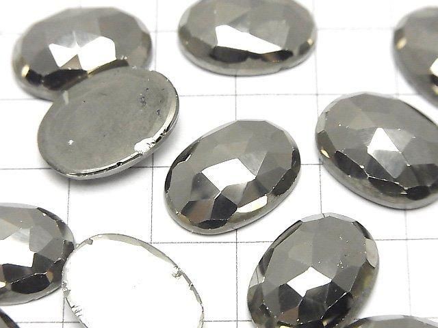 Pyrite Loose stone Oval Rose Cut 18x13mm 1pc
