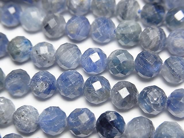 High Quality! Kyanite AA Faceted Round 6mm half or 1strand beads (aprx.15inch/36cm)