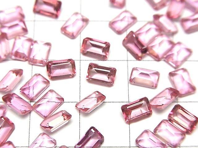 High Quality Pink Topaz AAA Loose stone Rectangle Faceted 6x4mm 3pcs