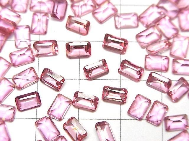 Hochwertiger rosa Topas AAA Lose Stein Rechteckig Facettiert 6x4mm 3Stück