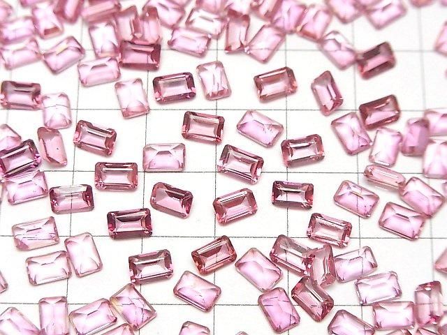Hochwertiger rosa Topas AAA Lose Stein Rechteckig Facettiert 6x4mm 3Stück