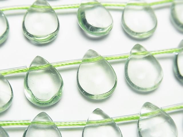 Green Fluorite AAA- Pear shape (Smooth) 12x9x5mm 1strand beads (aprx.7inch/18cm)