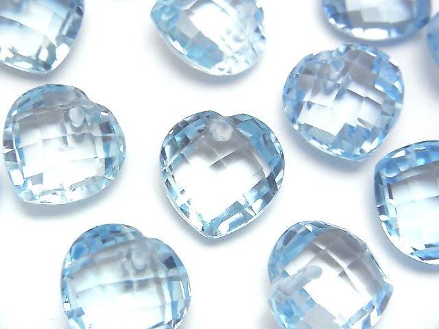 High Quality Sky Blue Topaz AAA Heart cut 12x12mm 1pc