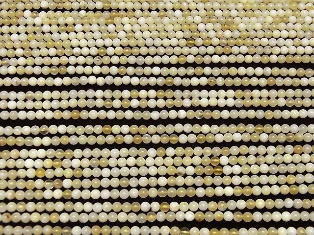 Gelber Opal AA+ Rund 3mm 1Strang Perlen (ca. 15 Zoll/36 cm)
