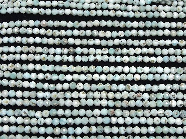 Hochwertig! Larimar Pektolith AA Facettiert Rund 4mm halb oder 1Strang Perlen (ca. 15 Zoll/36 cm)