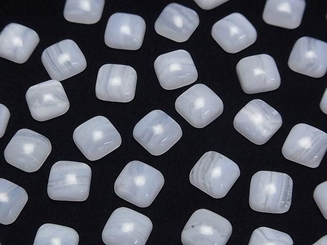 Blauer Spitzenachat AAA Quadratische Cabochon 8x8mm 4Stück
