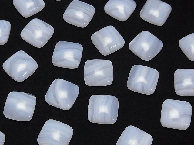 Blauer Spitzenachat AAA Quadratische Cabochon 12x12mm 2Stück