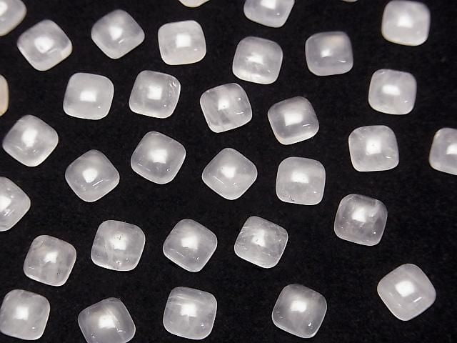 Rosenquarz AA++ Quadratische Cabochon 6x6mm 5Stück