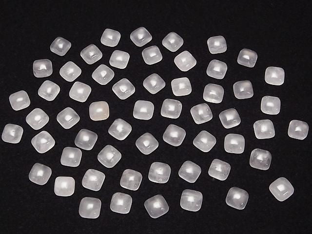 Rosenquarz AA++ Quadratische Cabochon 6x6mm 5Stück