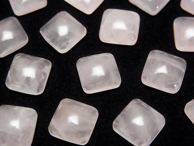 Rose Quartz AA++ Square Cabochon 10x10mm 5pcs