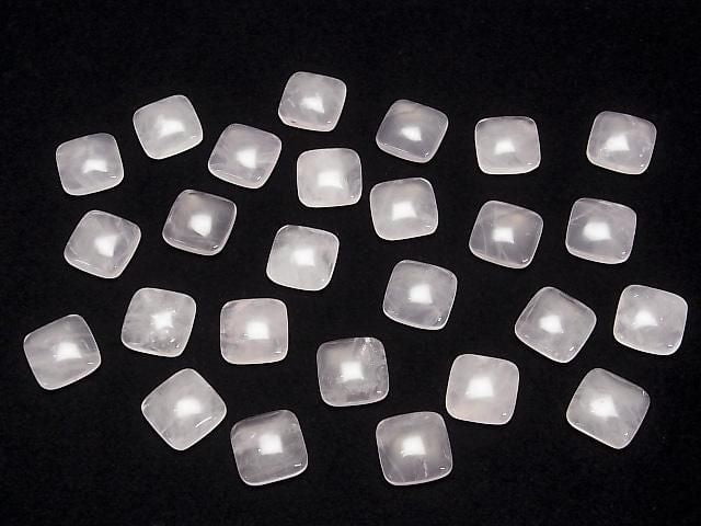 Rosenquarz AA++ quadratischer Cabochon 12x12mm 3 Stück