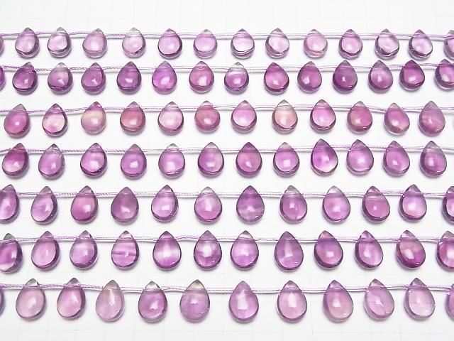 Lila Fluorit AAA- Birnenform (glatt) 14x10mm 1 Strang Perlen (ca. 7 Zoll/18 cm)