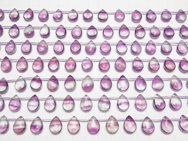 Lila Fluorit AAA- Birnenform (glatt) 14x10mm 1 Strang Perlen (ca. 7 Zoll/18 cm)