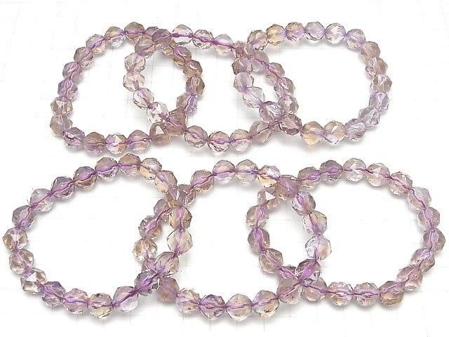 Hochwertig! Ametrin AA+ sternenfacettierter runder 10mm Armband
